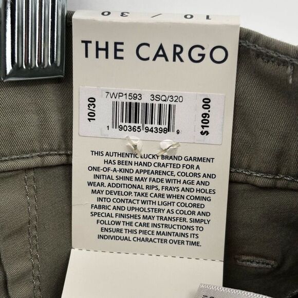 Lucky Brand The Cargo Cropped Pants Green Size 10/30 NWT - Picture 7 of 13